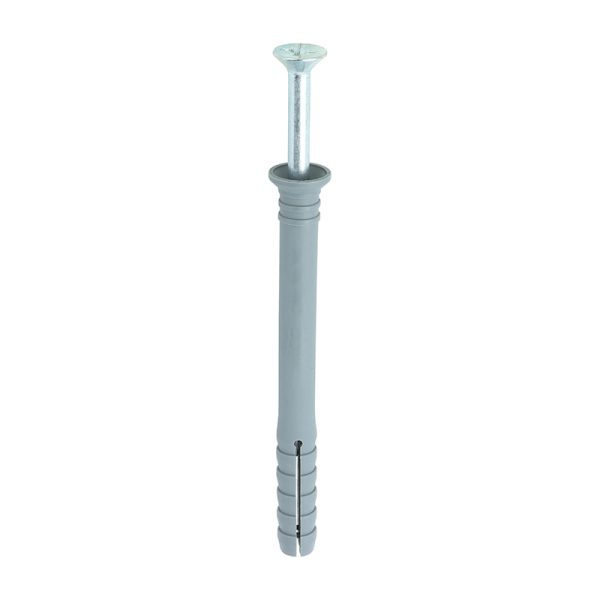 Nylon Hammer Fixings - PZ - Zinc - 6mm x 60mm (10 Pack)