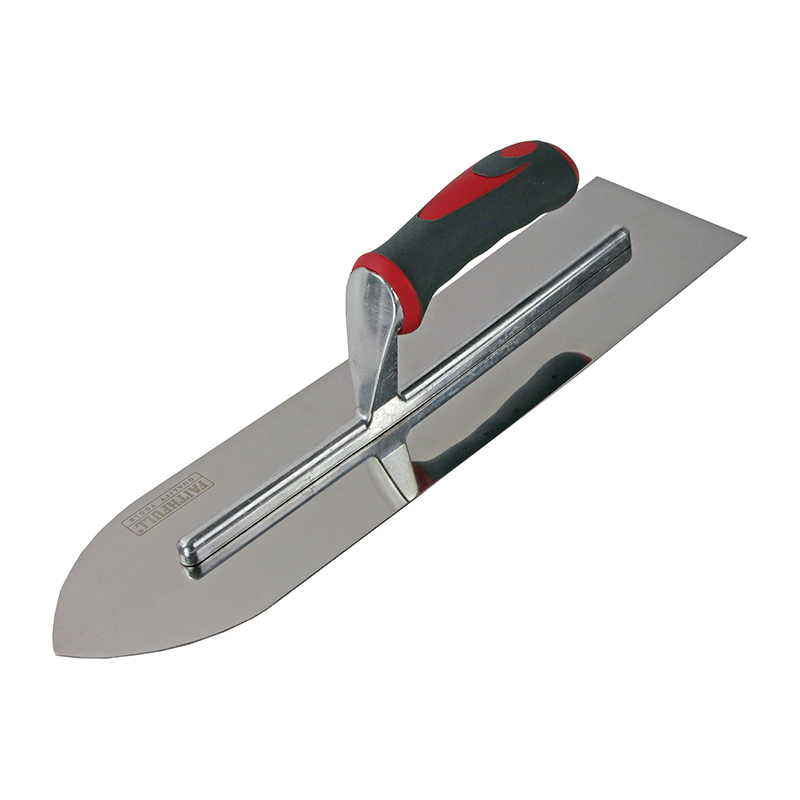 Faithfull Flooring Trowel Stainless Steel Softgrip Handle 400mm x 100mm (16″)