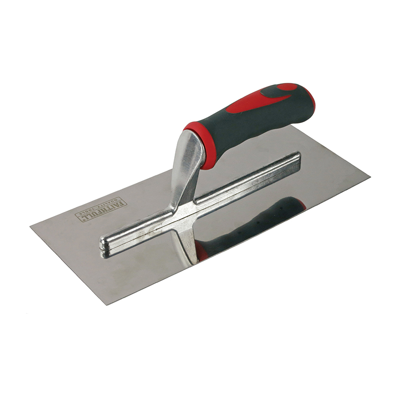 Faithfull Stainless Steel Finishing Trowel Softgrip 275mm x 120mm (11″)