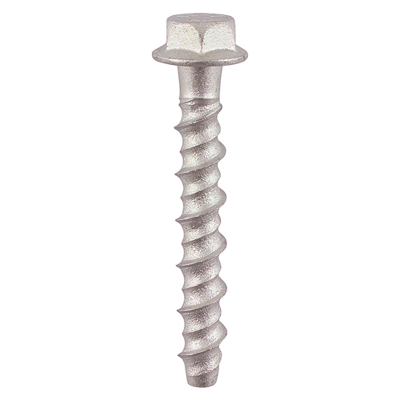 Masonry Bolts – Hex Flange – Exterior – Silver – 6mm x 50mm (4 Pack)