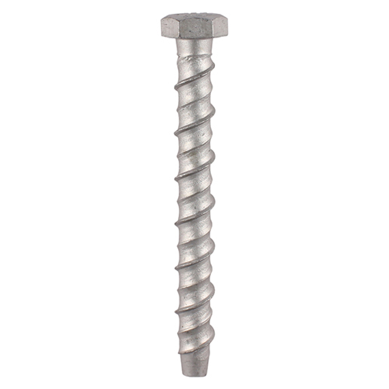 Masonry Bolts - Hex - Exterior - Silver - 8mm x 100mm (4 Pack)