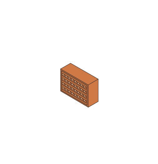 Forterra Square Hole Air Brick - Red (215mm x 140mm)