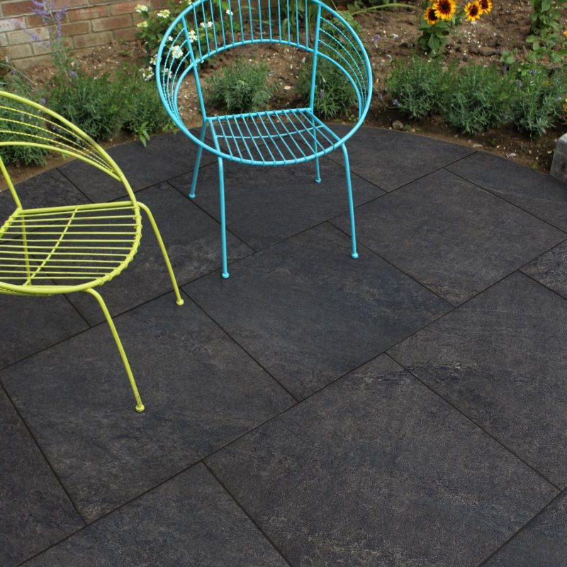 Bellezza Lite Porcelain Paving Slab Lago Black (600mm x 600mm)