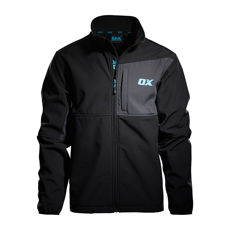 OX Softshell Jacket Black & Grey – XXL