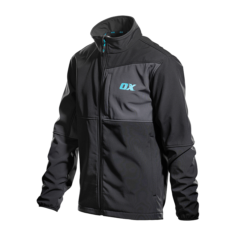OX Softshell Jacket Black & Grey - XXL