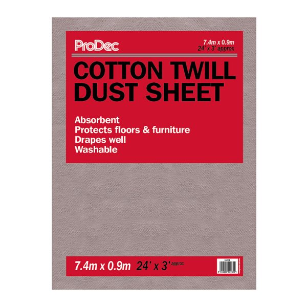 ProDec Cotton Twill Dust Sheet 7.4m x 0.9m (24' x 3')