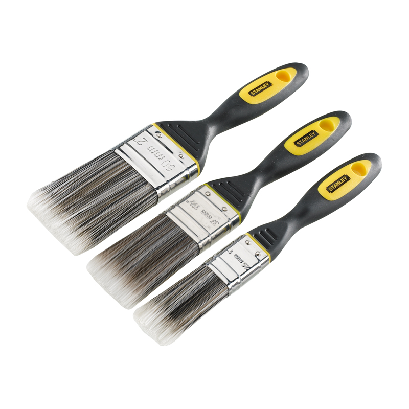 Stanley Dynagrip Synthetic Paint Brush Set (3 Pack)