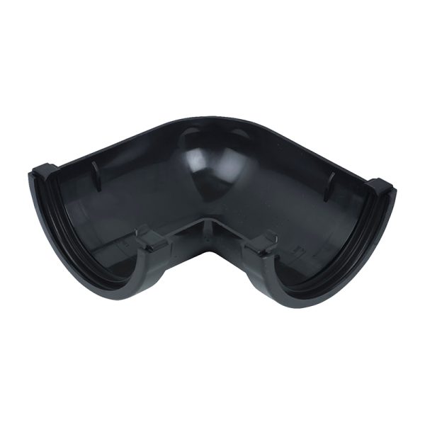 FloPlast Half Round 112mm Gutter Angle 90° - Black