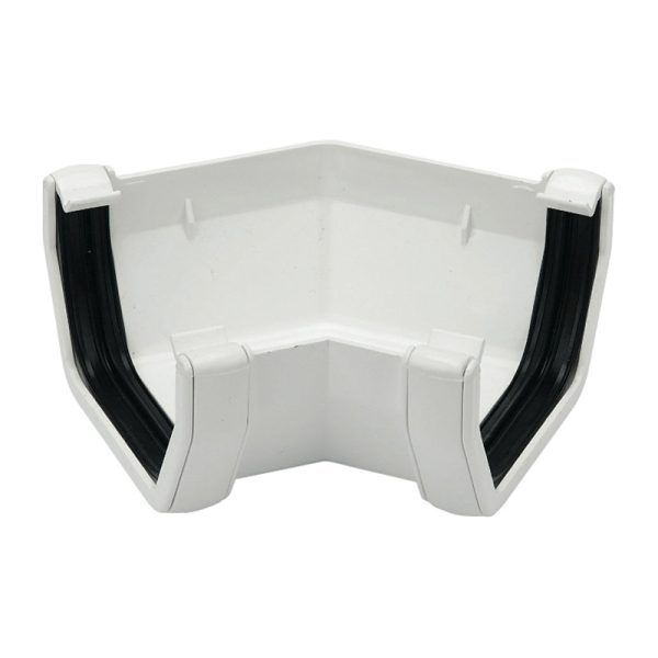 FloPlast Square Line 114mm Gutter Angle 135° - White