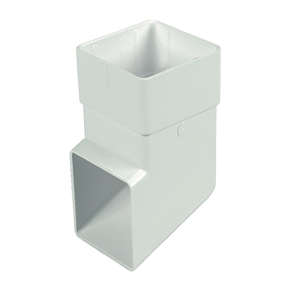 FloPlast Square 65mm Downpipe Shoe - White