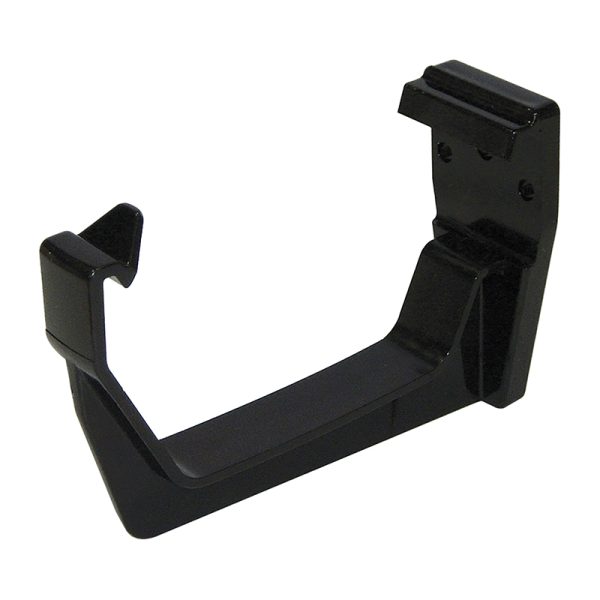 FloPlast Square Line 114mm Gutter Fascia Bracket - Black