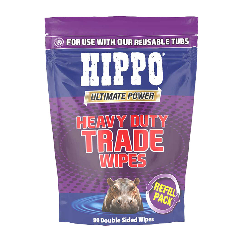 Hippo Heavy Duty Trade Wipes Refill Pack (80 Pack)