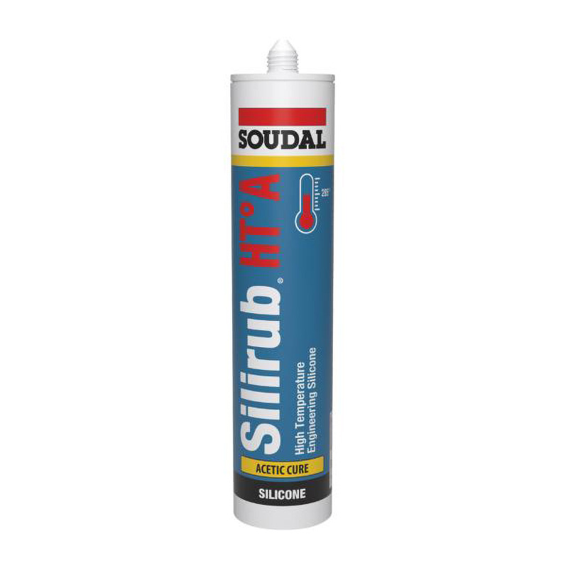 Soudal Silirub HT&deg;A Silicone Sealant – Black 300ml