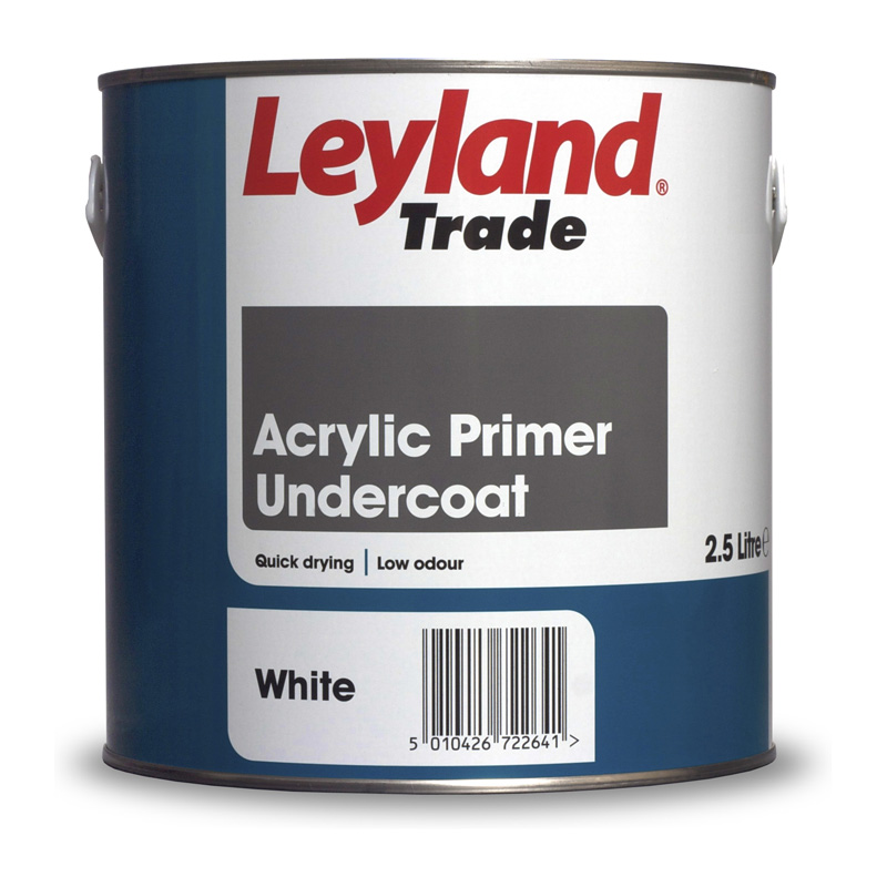 Leyland Trade Acrylic Primer Undercoat – White (2.5L)