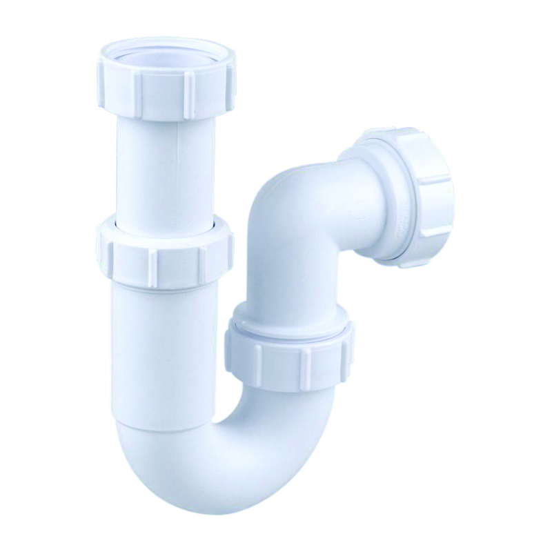 Wavin Osma Waste Adjustable Tubular P Trap 40mm – White (75mm Seal)