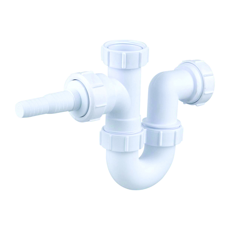 Wavin Osma Waste Washing Machine Half Trap 40mm – White (75mm Seal)