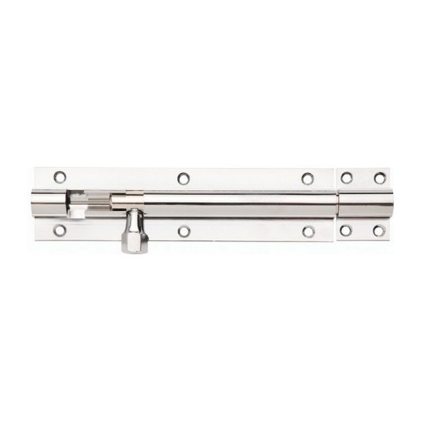 Union Straight Barrel Bolt Lock 76mm x 25mm - Polished Chrome