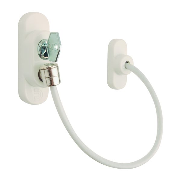 Dale Door & Window Locking Restrictor Cable - White