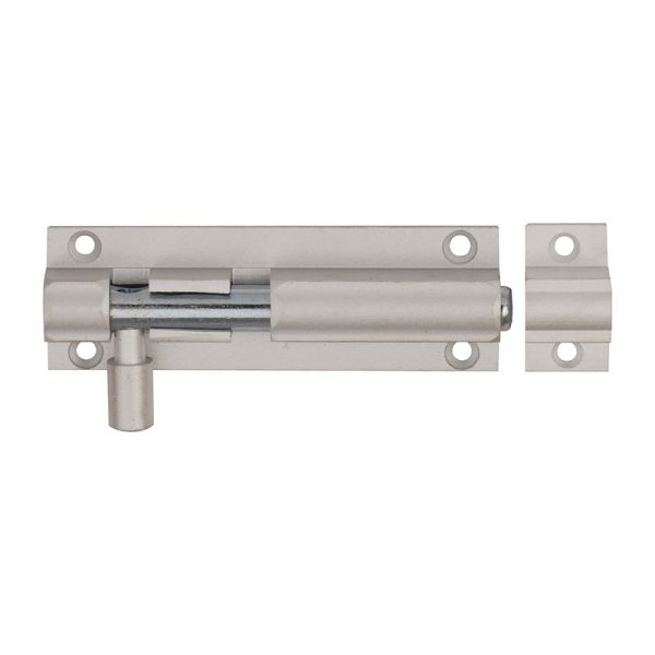 Union Straight Barrel Bolt Lock 76mm x 25mm - Satin Anodised Aluminium