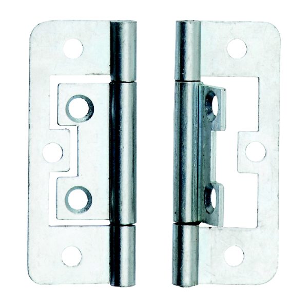 Hurlinge Loose Pin Flush Hinge 76mm - Bright Zinc Plate (Pair)