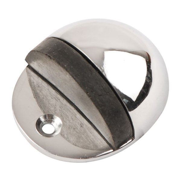 Union Oval Door Stop 51mm x 44mm - Polished Chrome