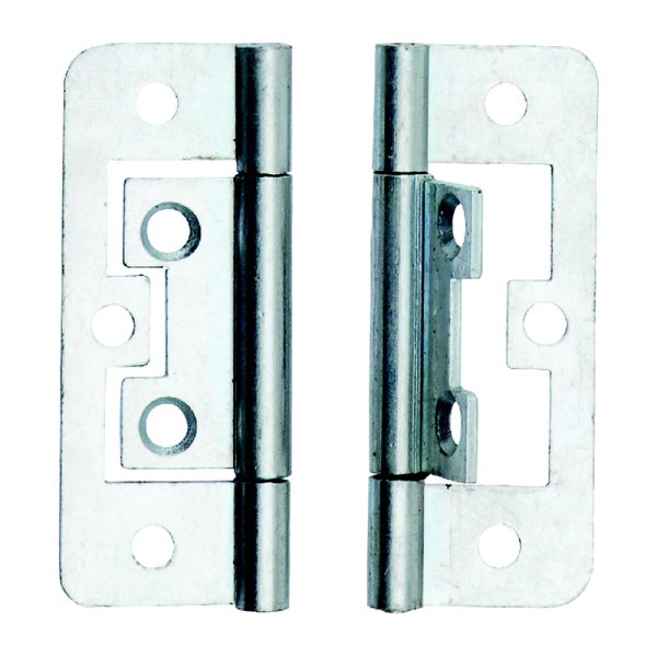 Light Duty Flush Hinge 50mm - Zinc Plate