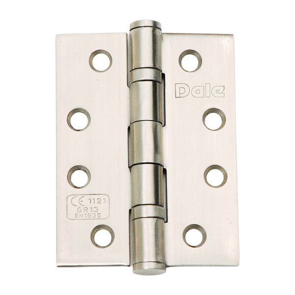 Fire Rated Butt Hinges 102mm CE13 - Satin Stainless Steel (Pair)