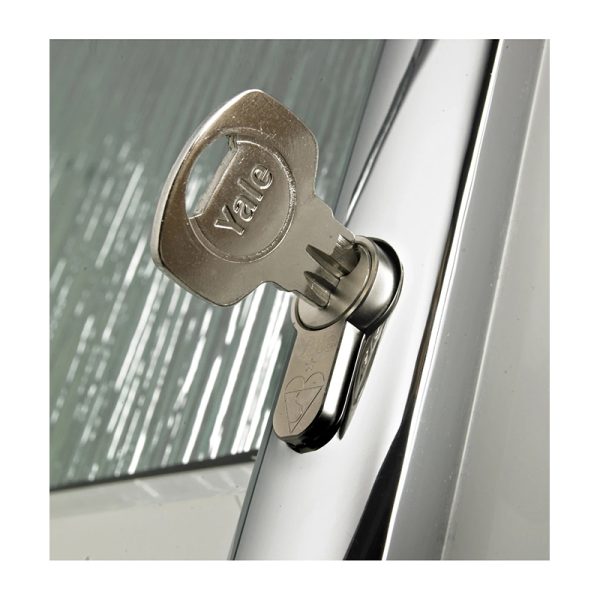 Yale 6-Pin 80mm Euro Double Cylinder KM Series 35/10/35 - Nickel Plated