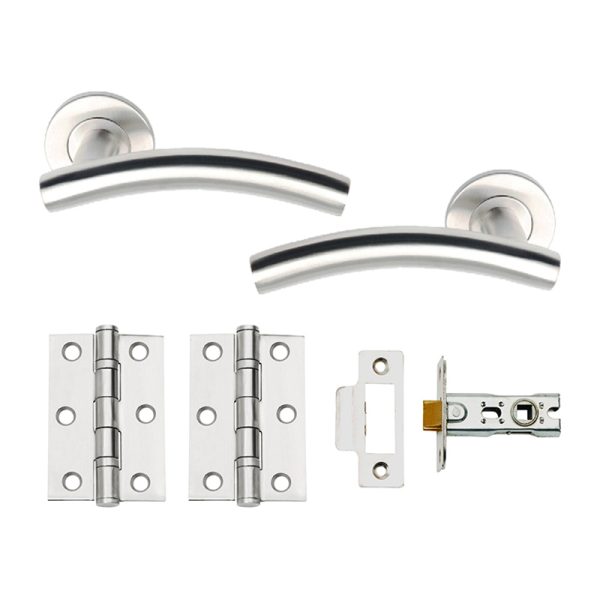 Union Choice Passage Door Pack - Satin Stainless Steel