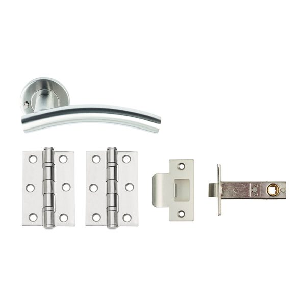 Union Choice Privacy Door Pack - Satin Stainless Steel
