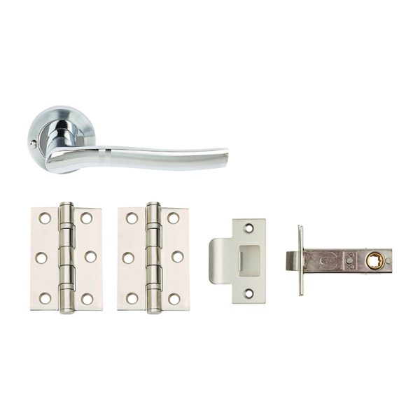 Union Mode Privacy Door Pack Dual Finish - Polished/Satin Chrome