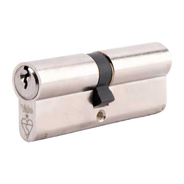 Yale 6-Pin 80mm Euro Double Cylinder KM Series 35/10/35 - Nickel Plated