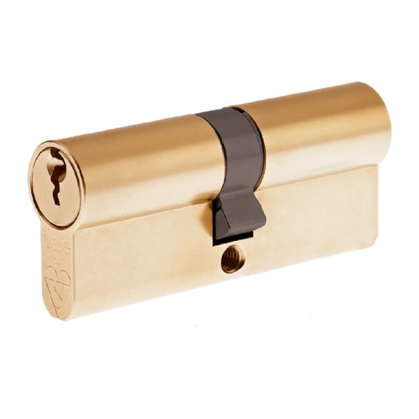 Yale 6-Pin 70mm Euro Double Cylinder KM Series 30/10/30 - Polished Brass