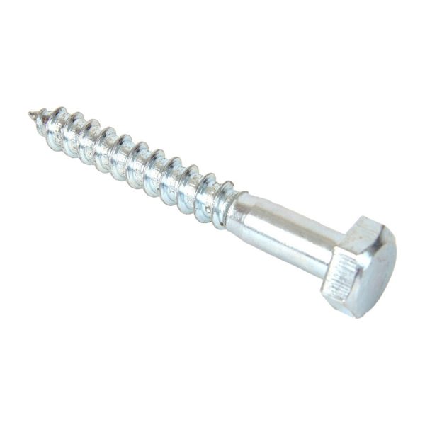 Hex Head Coach Screw BZP M8 x 80mm (5 Pack)