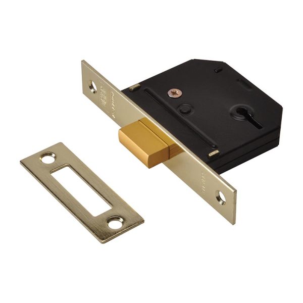 Union Essentials 3 Lever Mortice Deadlock 45mm Backset - Chrome
