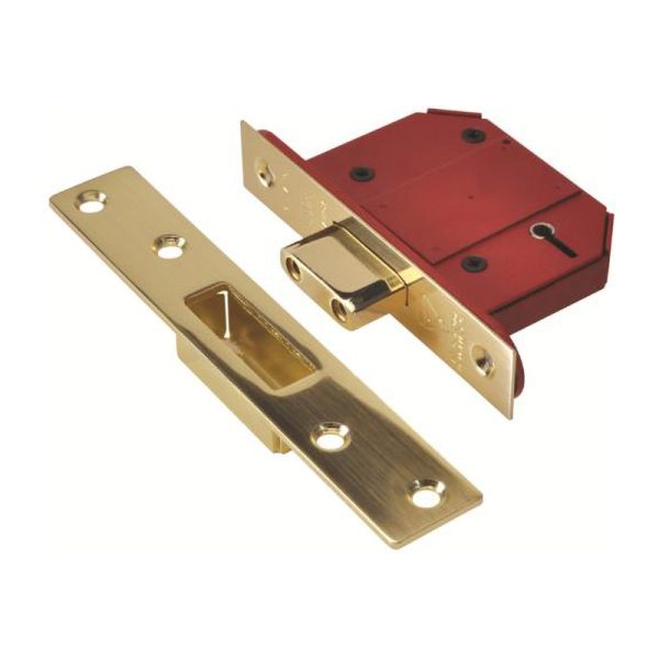 Union StrongBOLT 5 Lever Mortice Deadlock 57mm Backset - Satin Chrome