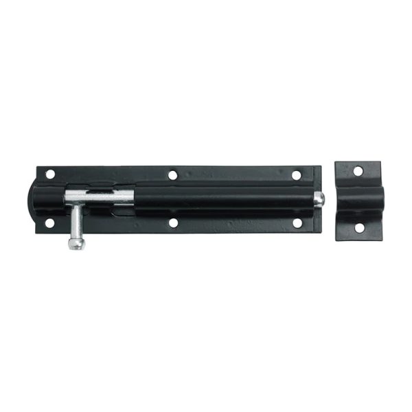 Perry Enclosed Straight Tower Bolt No.923A - Black 200mm (8")