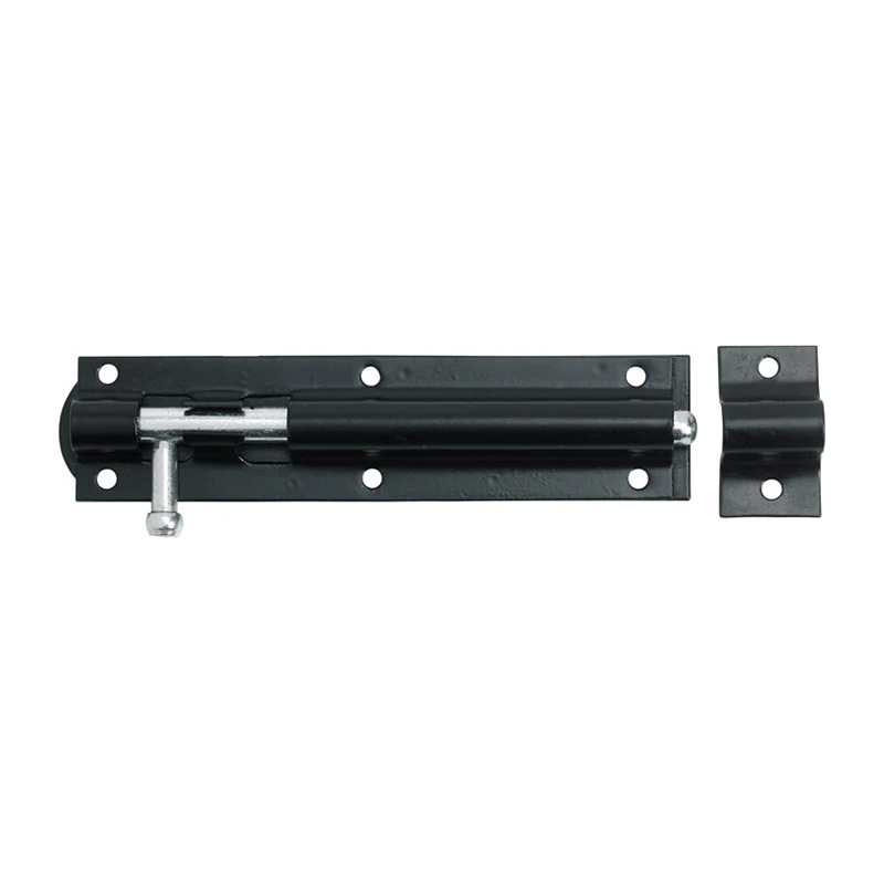 Perry Enclosed Straight Tower Bolt No.923A - Black 200mm (8")