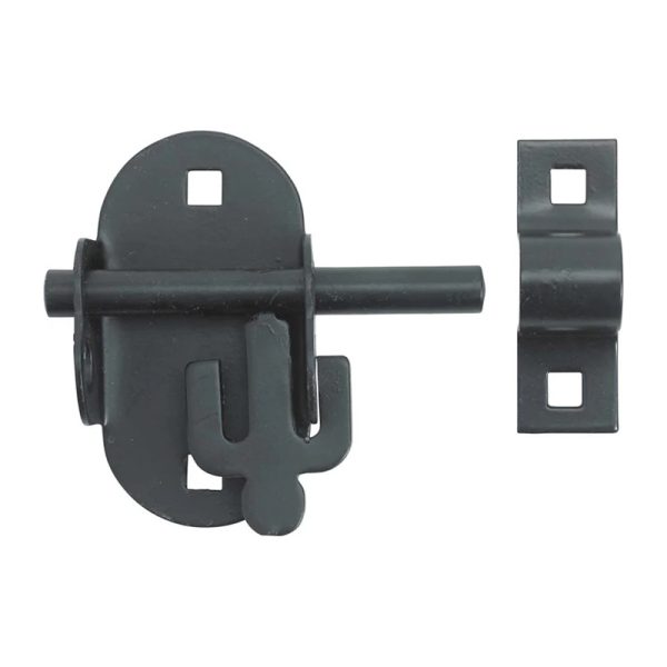 Perry Oval Padlock Bolt No.4A - Black
