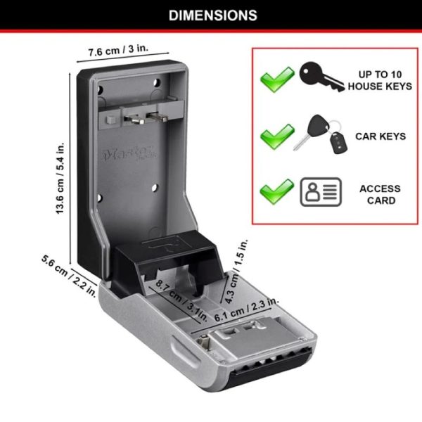 Master Lock Large Wall-Mounted Keysafe Lock Box