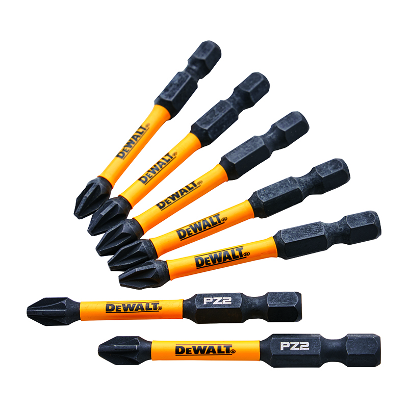 DeWalt PZ2 Impact Screwdriver Bit Pack 50mm (5 Piece + 2 Free)