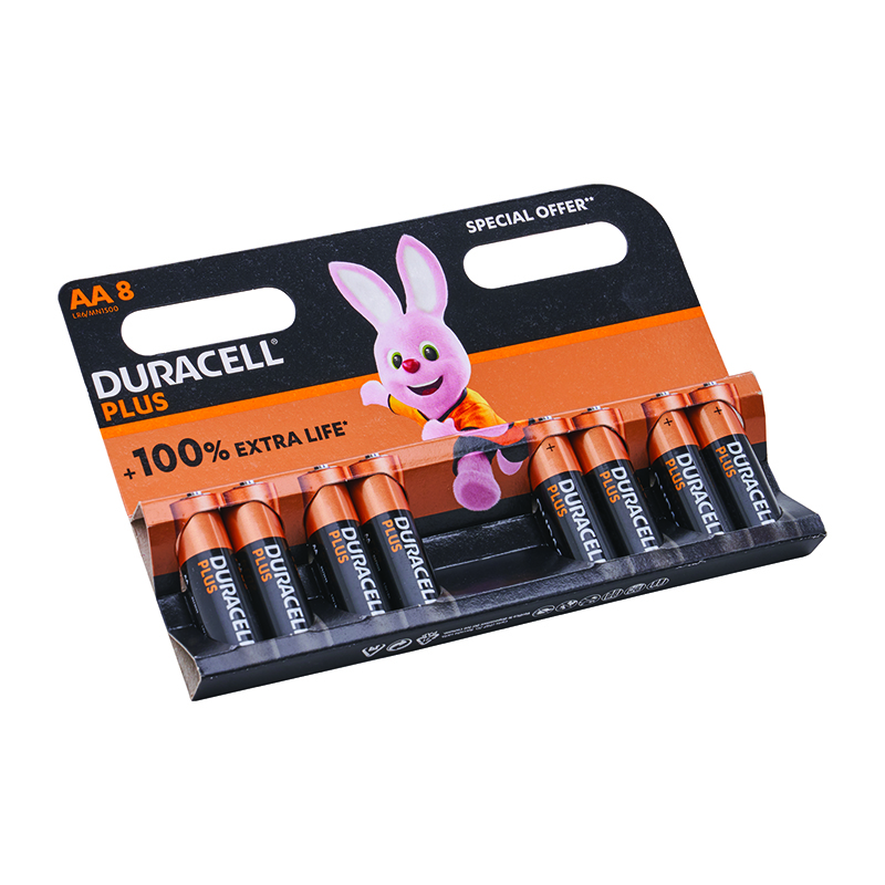 Duracell AA – Alkaline Batteries (8 Pack)