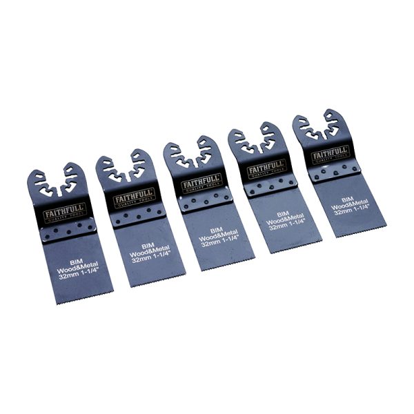 Faithfull Multi-Tool Blade Set for Wood/Metal (5 Piece)