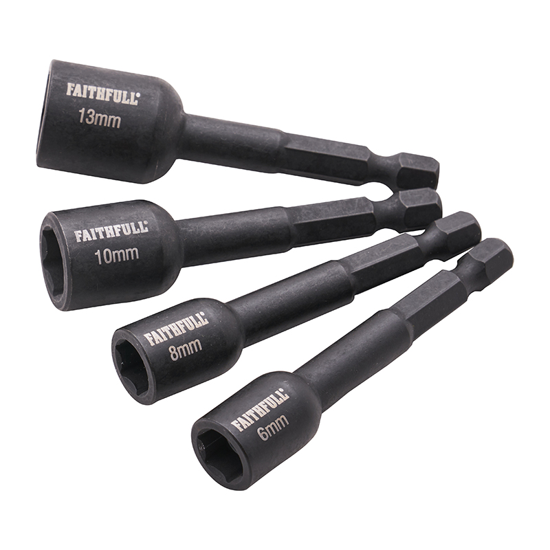 Faithfull Impact Nut Driver Set (4 Piece)