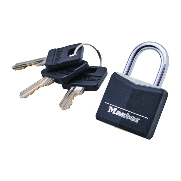 Master Lock Aluminium Padlock 30mm - Black Vinyl Cover