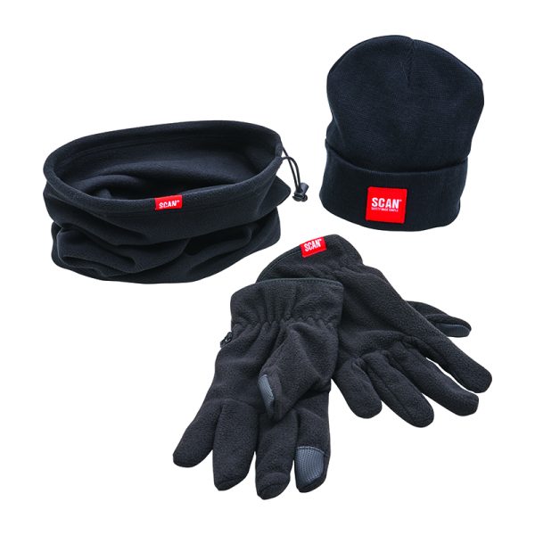 Scan 3 Piece Winter Essential Kit  - Beanie Hat, Gloves & Snood
