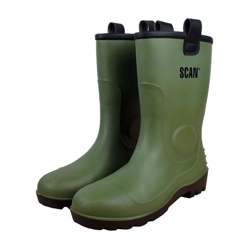 Scan Safety Fleece-Lined Wellington Boots (Size 8)