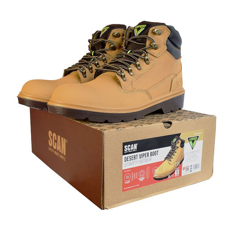 Scan Desert Viper S3 Safety Work Boots (Size 8)