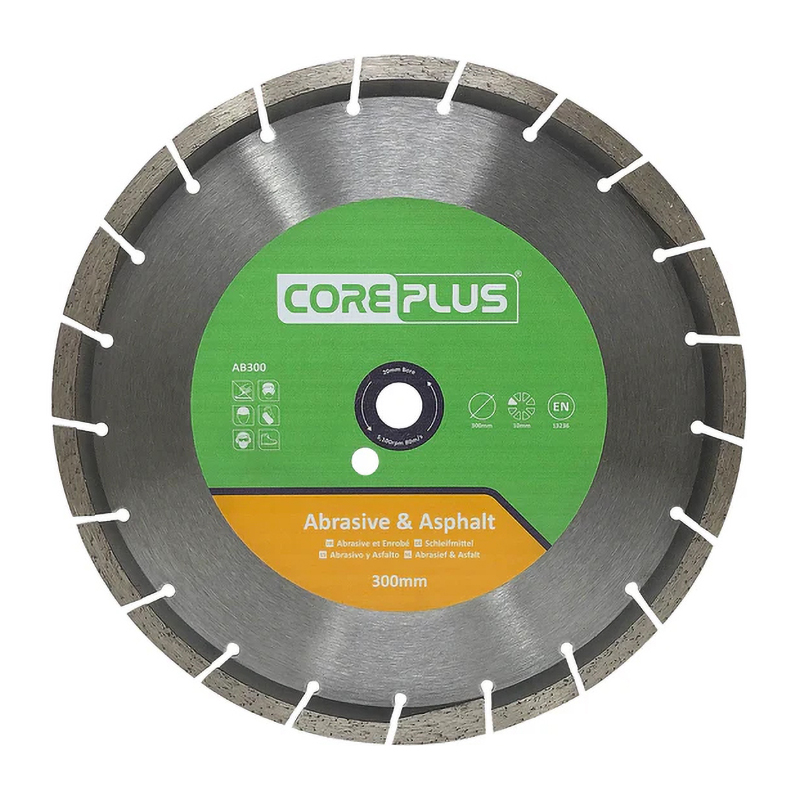CorePlus Abrasive & Asphalt Diamond Blade (300mm x 20mm)