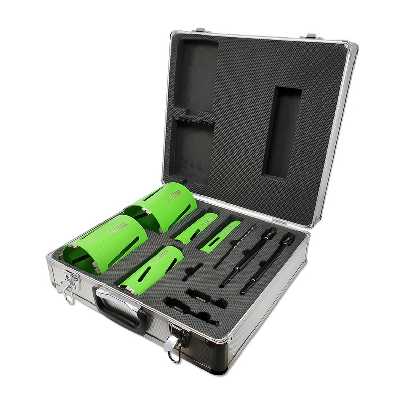 CorePlus Diamond Dry Core Drill Bit Kit – 1/2″ BSP (11 Piece)